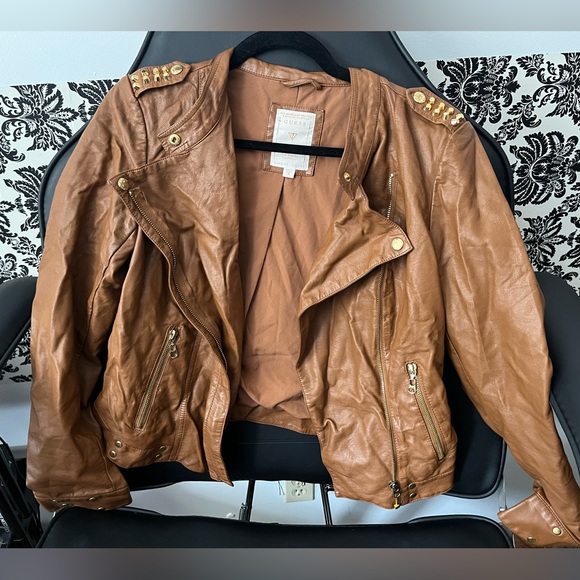 Studded Guess Leather Jacket - Picture 1 of 1